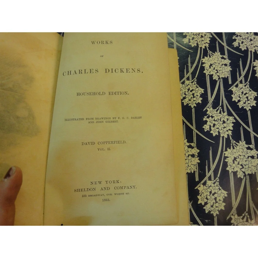 Works of Charles dickens household ed vol II david Copperfield vintage book 1863